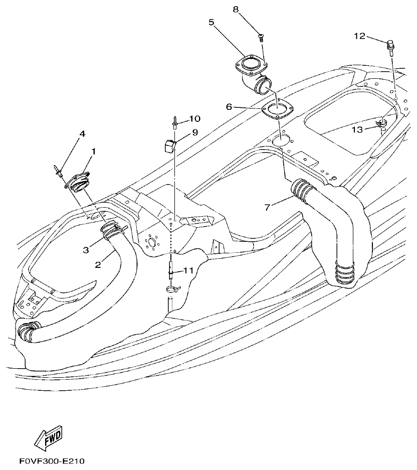 Yamaha A1 VENTILATION parts diagram